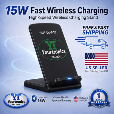 Wireless Fast Charger Charging Pad Stand Dock For Samsung Galaxy iPhone Phone