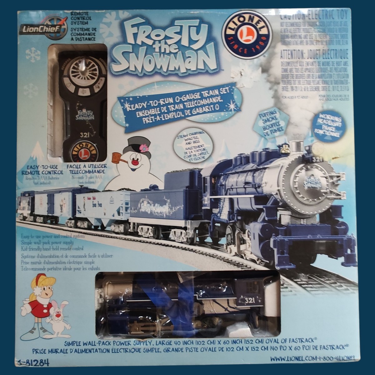 Lionel O Gauge 6-81284 LionChief Christmas Frosty the Snow Train