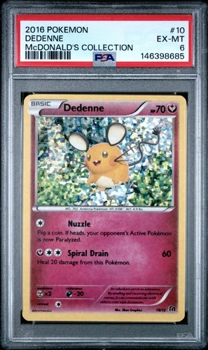 2016 POKEMON MCDONALD'S COLLECTION #10 DEDENNE PSA 6