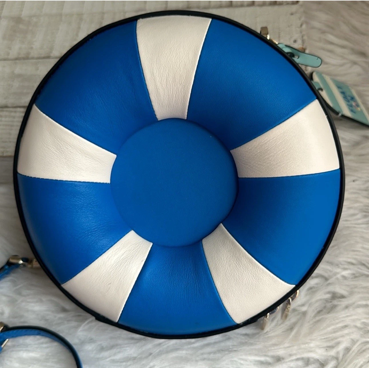 kate spade new york Borsa a tracolla da donna Medium Blu Bianco