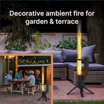 Glas Rauch Terrassenheizer/Garten Pelletbrenner Fackel Ofen/Feuerstelle für den Außenbereich
