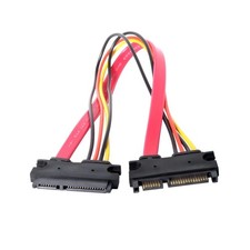 1x SATA 7 15 Pin Male to Female Extender Cable For HDD Data  Power Combo Extend