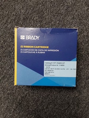 New! BRADY M71-R4400-WT RIBBON CARTRIDGE FOR BMP71 WHITE  2 X 150ft BC