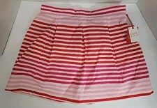   NWT Hunter Girls Striped Performance Skirt Skort Red/Pink Size 14-16
