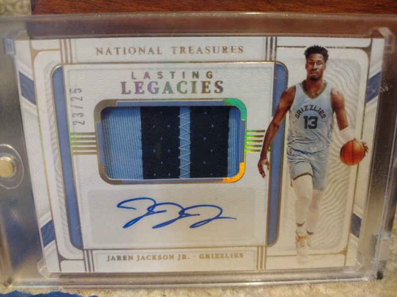 2023 Panini National Treasures Jaren Jackson Jr. #11/25 Clutch Factor Patch Auto