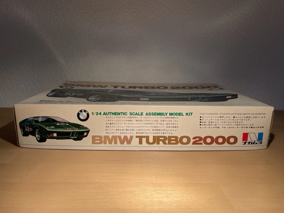 BMW Turbo 2000 - 1/24 Authentic Scale Model Kit (Nakamura, Japan) - Vintage Original Box - Image 2 of 4
