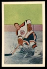 1952-53 PARKHURST JIM PETERS CHICAGO BLACKHAWKS #35 EXMT CREASES STAIN