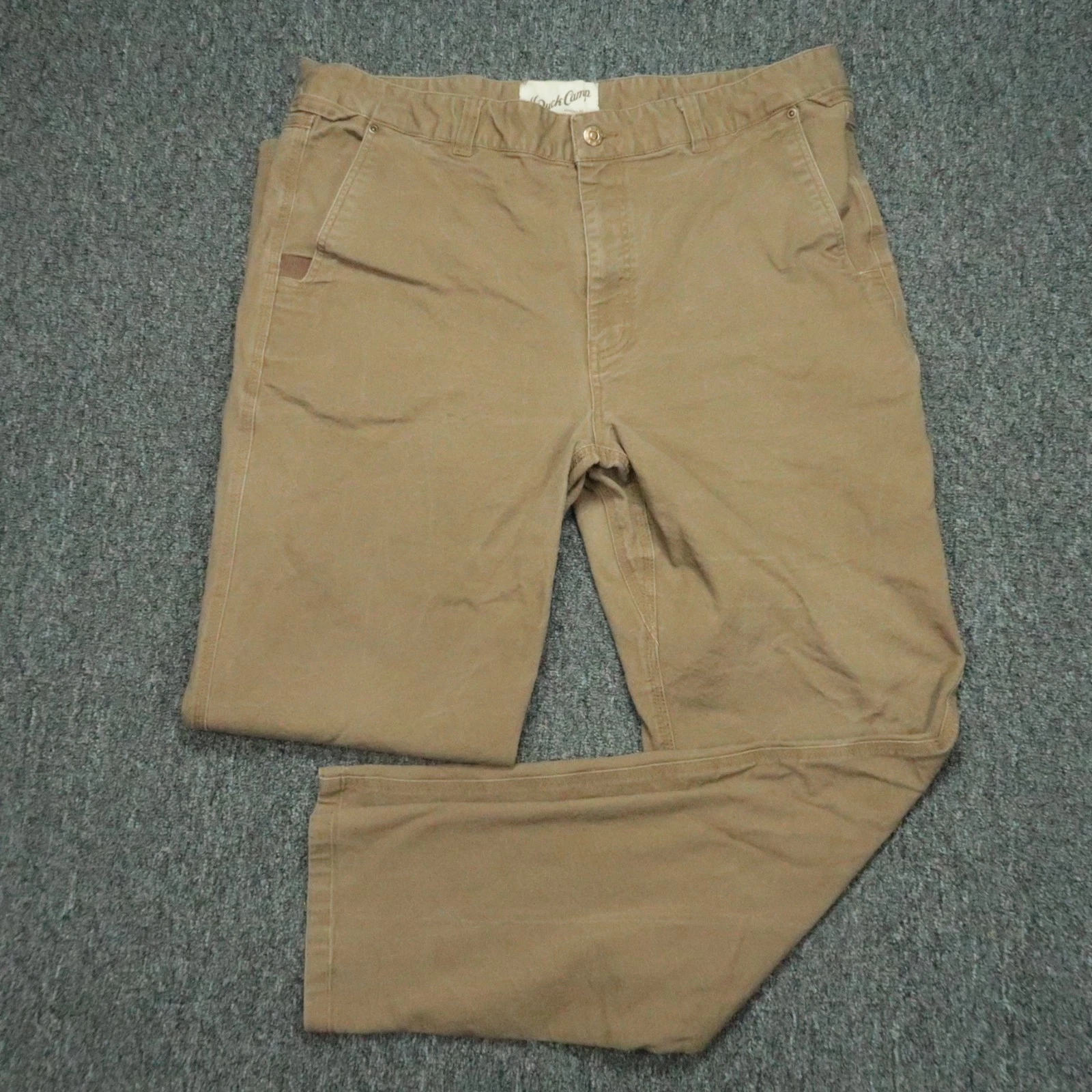 Duck Camp Pants Mens 38x32 Brown Hiking Hunting Outdoors Cordura Canvas Brush