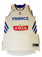 France National Basketball Jersey–Adidas–FFBB–JOKER Sponsor–Small–2014 Productio