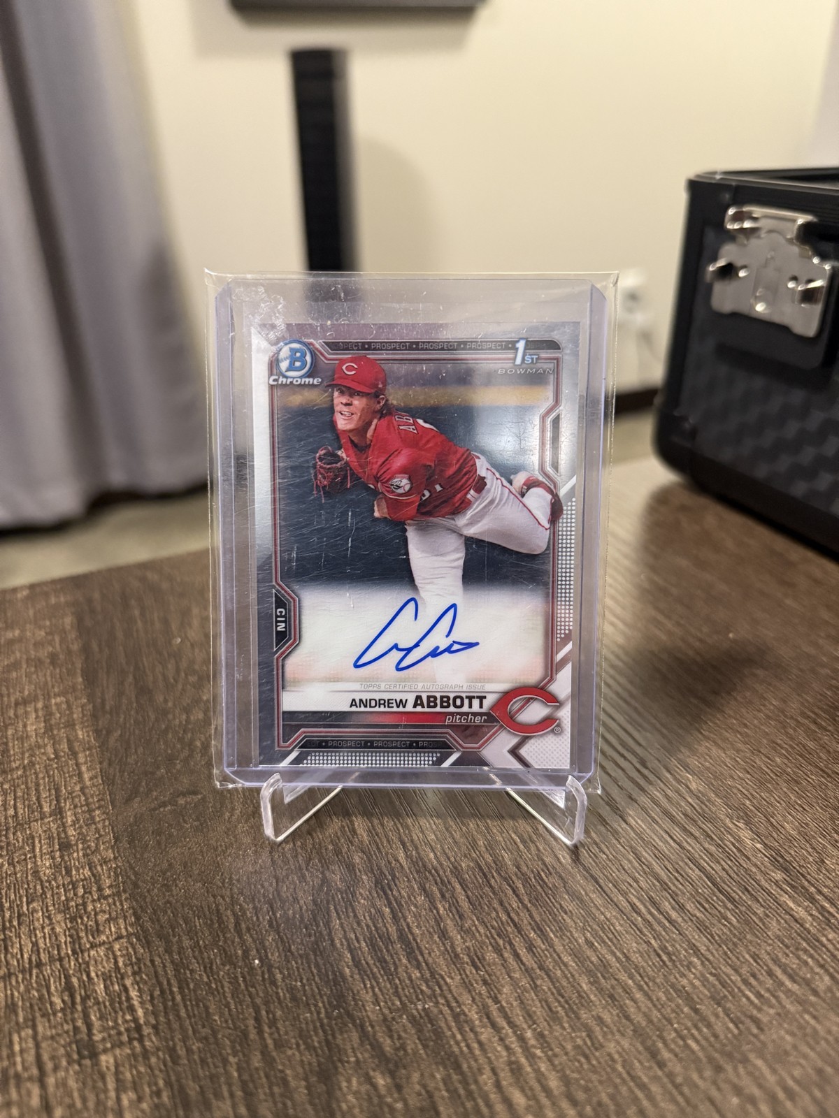 2021 Bowman Draft - Chrome Draft Pick Autographs Andrew Abbott #CDA-AA (AU, RC)