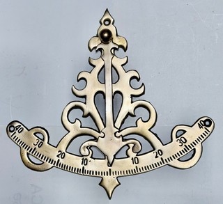 Vintage Brass Nautical Inclinometer/Heel Gauge