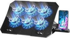 Laptop Cooling Pad for 12-15.6 Inch, 6 Cooler Fans with Blue Lights, Laptop Cool