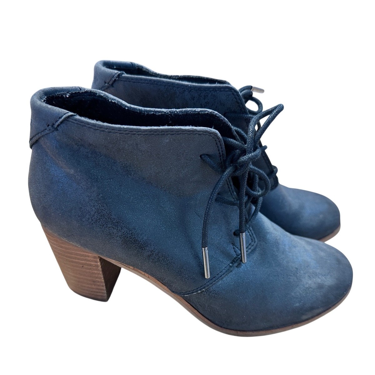 TOMS Women’s Blue Suede Ankle Booties Size 7 TOMS booties 7 (37.5) | Mercari main image 4