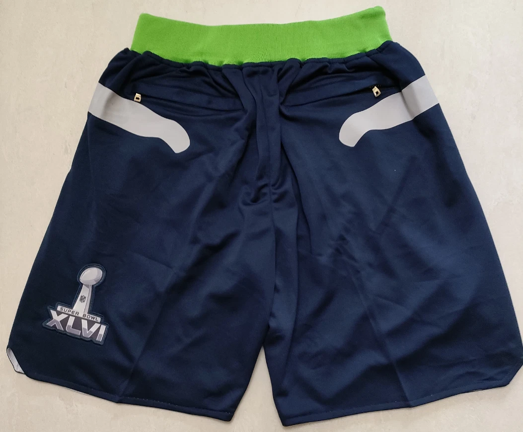 Hip for Seattle Football Pockets stitched football Basketball Shorts Size:S-3XL