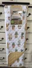 Mint & Ivy 2 PC Quilt Set TWIN Reversible 1quilt 1sham Plants