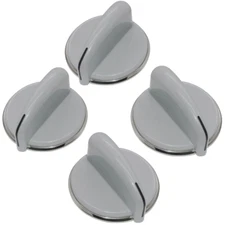 WH01X10462 GE Dryer Machine Gray Control Knob & Clip AP4485269 PS2370714  4-Pack
