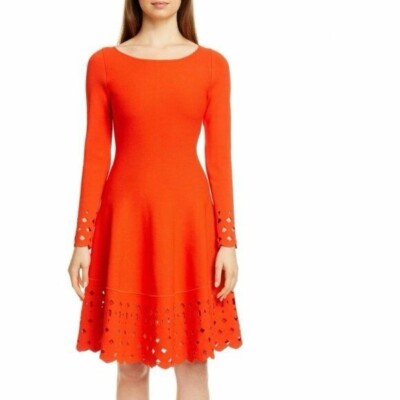 NWOT Lela Rose Knit Scallop Long Sleeve Dress - Size Medium | eBay NWOT Lela Rose Knit Scallop Long Sleeve Dress - Size Medium | eBay
