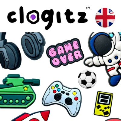 Jungen     ️ Schuh Charms für Crocs 100+ Fußball Sportwagen CLOGITZ UK  