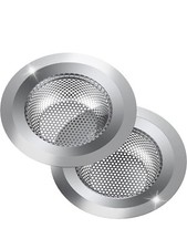 Kitchen Sink Strainer 2-PCS Drain Stopper Stainless Steel Waste Plug Mesh Silver