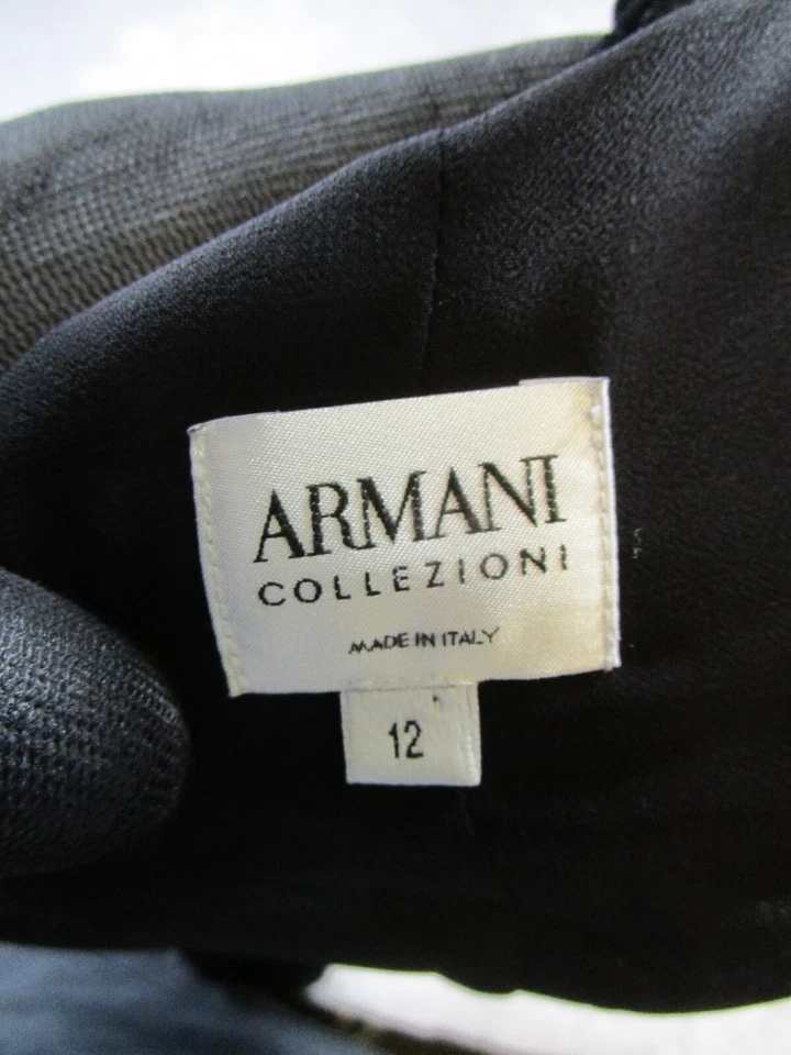 Armani Collezioni Jacket Womens 12 Black Velvet Blazer  - Image 3 of 4