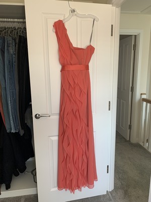 vera wang one shoulder bridesmaid dress