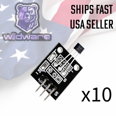 10 Pcs KY-003 Standard Hall Magnetic Force Sensor Module for AVR Smart Cars DIY
