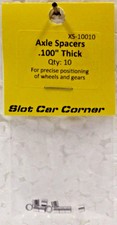 SLOT CAR CORNER XS-10010 AXLE SPACERS .100 THICK 10 ALUMINUM 3/32 part