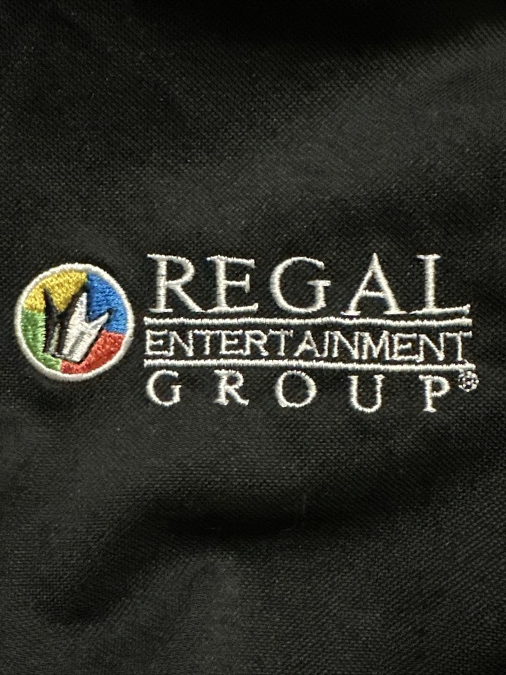 Regal Entertainment Group Men Black Movie Theater Uniform Employee Polo