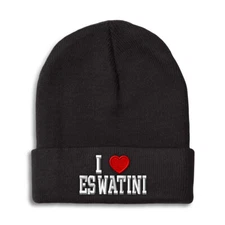 Beanies for Men I Love Eswatini I Love Winter Hats for Women Acrylic Skull Cap