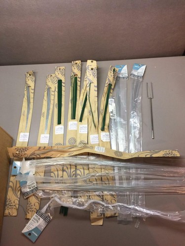 Lot of 15 Packages of Used and Unused Floral Stem Wire and More