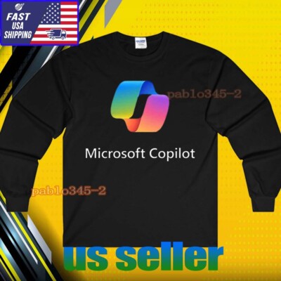 NEW SHIRT MICROSOFT COPILOT LOGO LONG SLEEVE T-SHIRT FUNNY AMERICAN SIZE S-5XL
