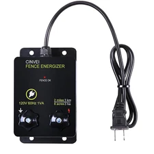 2-Mile Electric Fence Energizer Preventing Wild Animals Intruding 8 Acres Output