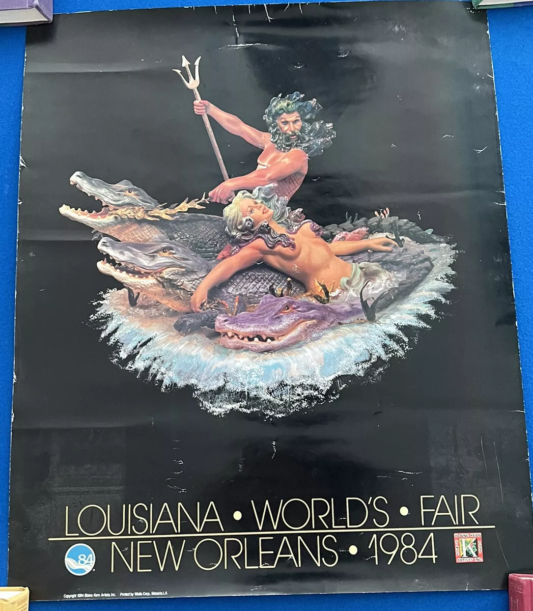 Vintage Original Louisiana Worlds Fair 1984 Blaine Kern 20”x24