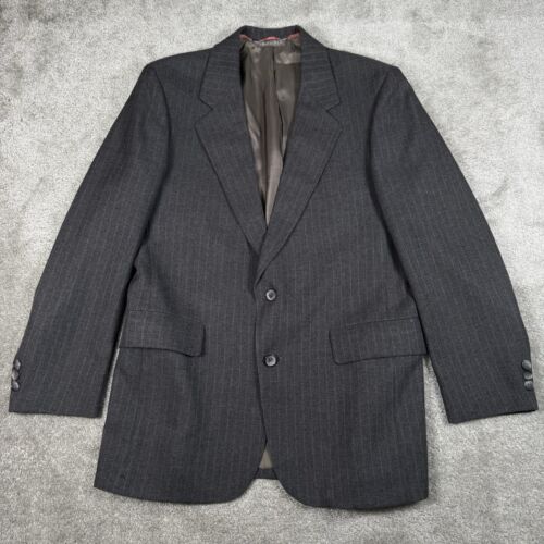 Vintage Levi Strauss & Co Mens Blazer 38S Gray Pin Striped Business Wool 70’s