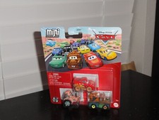 DISNEY PIXAR CARS MINI RACERS TRACTOR, MUDDY LIGHTNING McQUEEN  MATER DIECAST