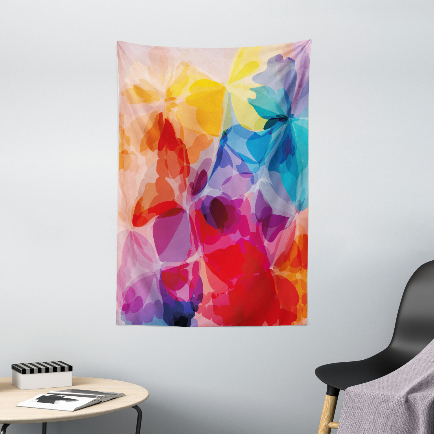 Art Tapestry Big Flower Petals Print Wall Hanging Decor