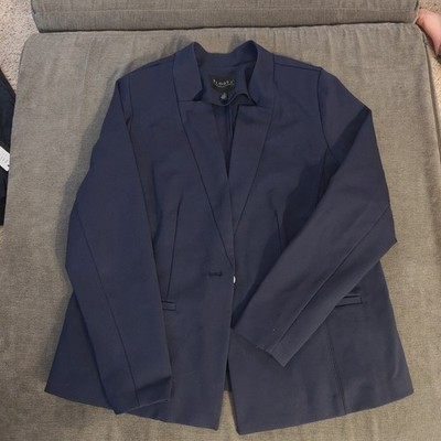 Eloquii lWomen s Navy Blazer Size 14 Stretch Professional Chic Career NWOT