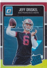 2016 Jeff Driskel Donruss Optic Rated Rookie Red & Yellow RC #174 (A5641)