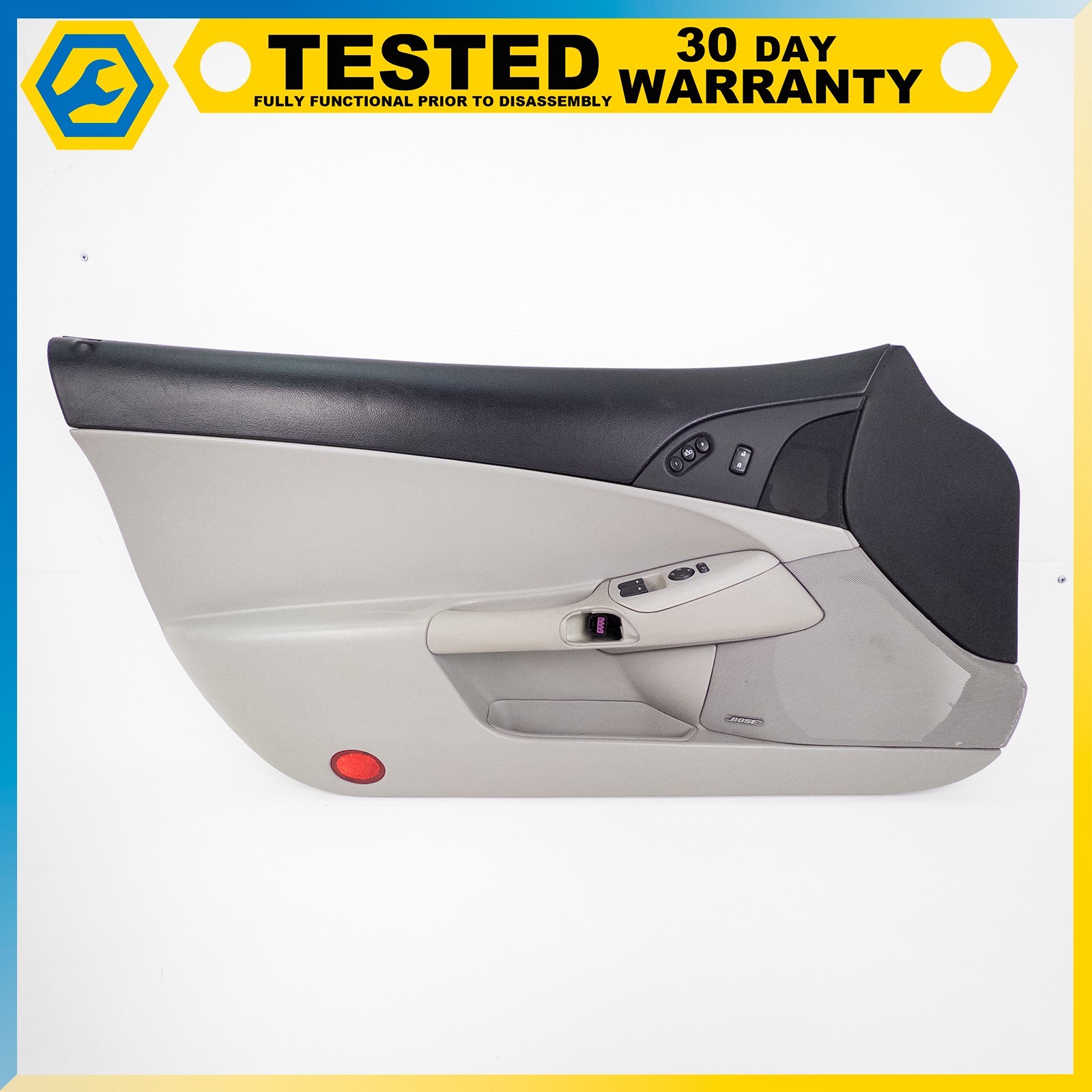 05-13 CHEVROLET CORVETTE C6 FRONT LEFT DRIVER SIDE INTERIOR DOOR PANEL BEIGE OEM