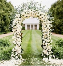 7.9 ft Metal Green Stand Arch Wedding Party Prom Garden Floral Decoration