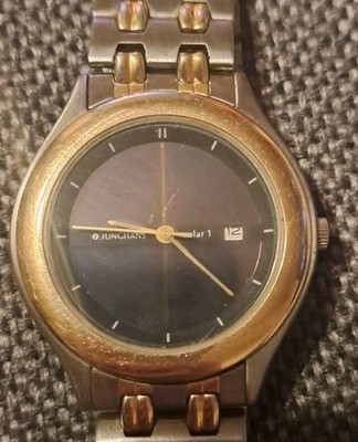 Junghans Herren Uhr Titanium Date, Quarz Uhr, läuft WR50