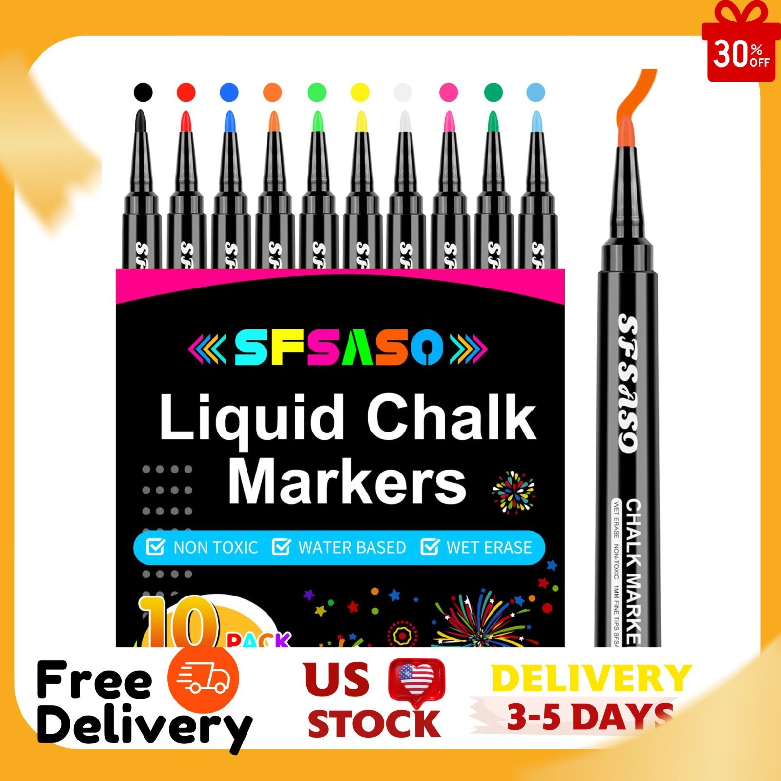 Pens Erasable Glass Window Whiteboard Menu 1mm Fine Tip