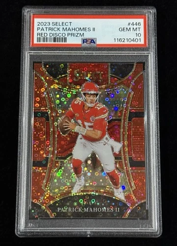 Patrick Mahomes II 2023 Panini Select Red Disco Prizm #’d/49 PSA 10 GEM MINT
