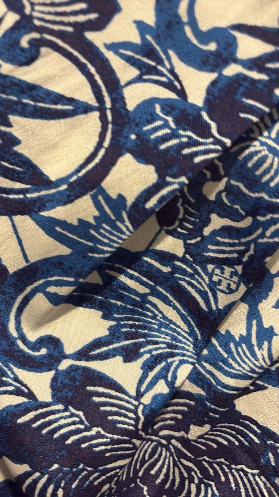 Stampa floreale senza maniche plissettata adatta a svasare Tory Burch seta spandex logo 4