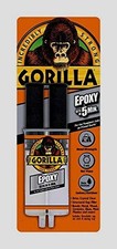Gorilla 2 Part Epoxy, 5 Minute Set, .85 Ounce Syringe, Clear, Pack of 1 