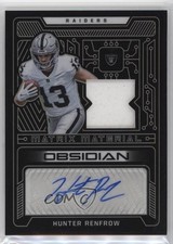2022 Panini Obsidian Matrix Material 39/100 Hunter Renfrow #MMA-HRE Auto 1q2