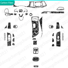 60Pcs Forged Carbon Fiber Kits Full Interior Trim For Dodge Challenger 2015-2022