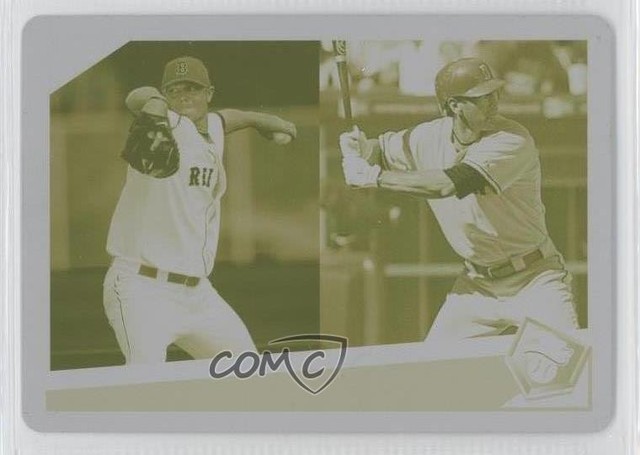 2009 Topps Printing Plate Yellow 1/1 Jon Lester Jason Bay #89 5qi