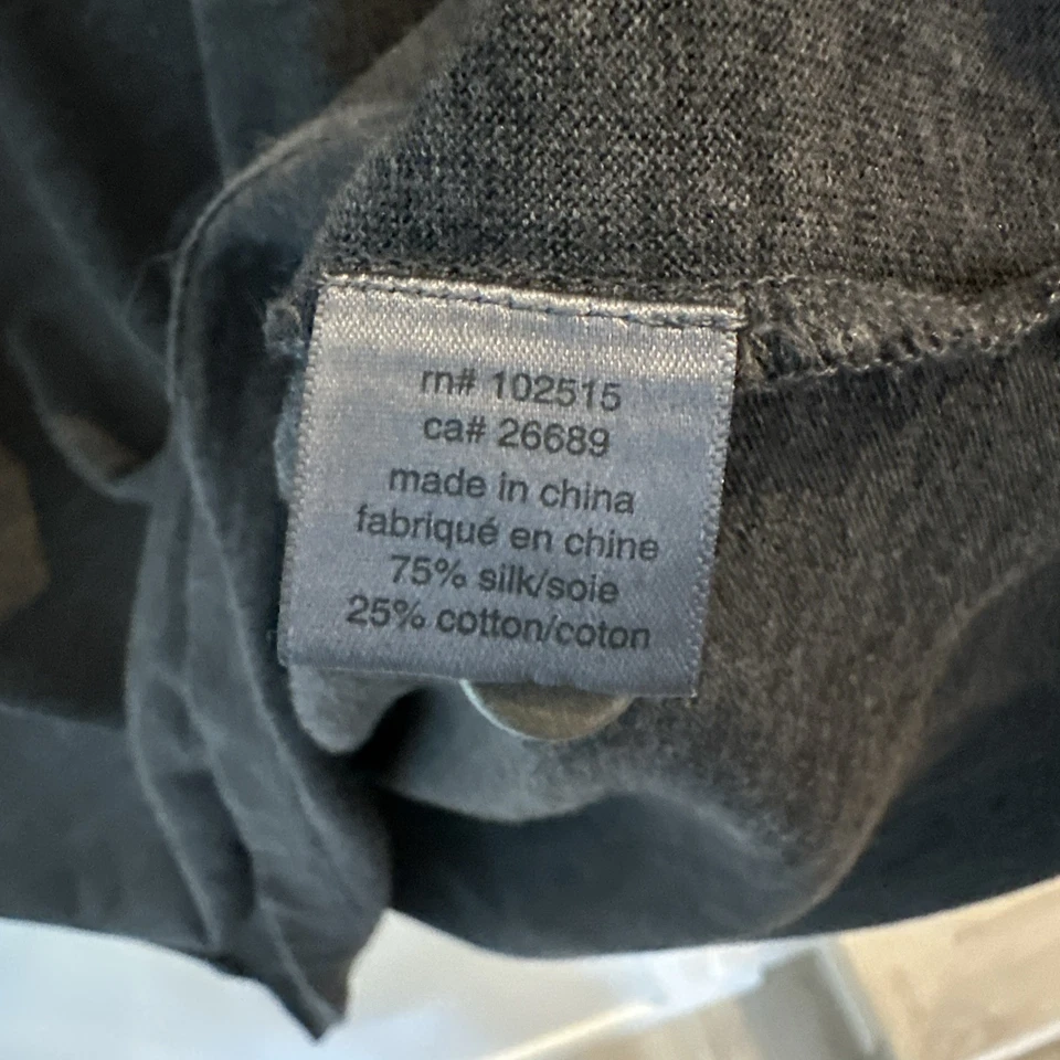 Camisa Polo John Varvatos Para Hombres Mezcla Algodón Seda Cuello Negra Talla L Foto 4 de 4