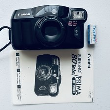    Canon Sure Shot 80 Tele Date 35mm Film Camera Point  Shoot 38-80 mm f/3.7